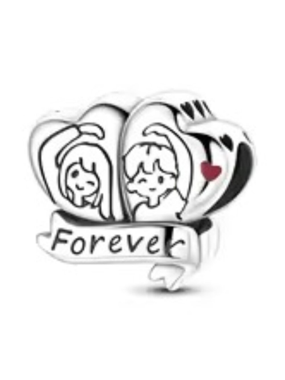 Us Two Forever Heart Charm